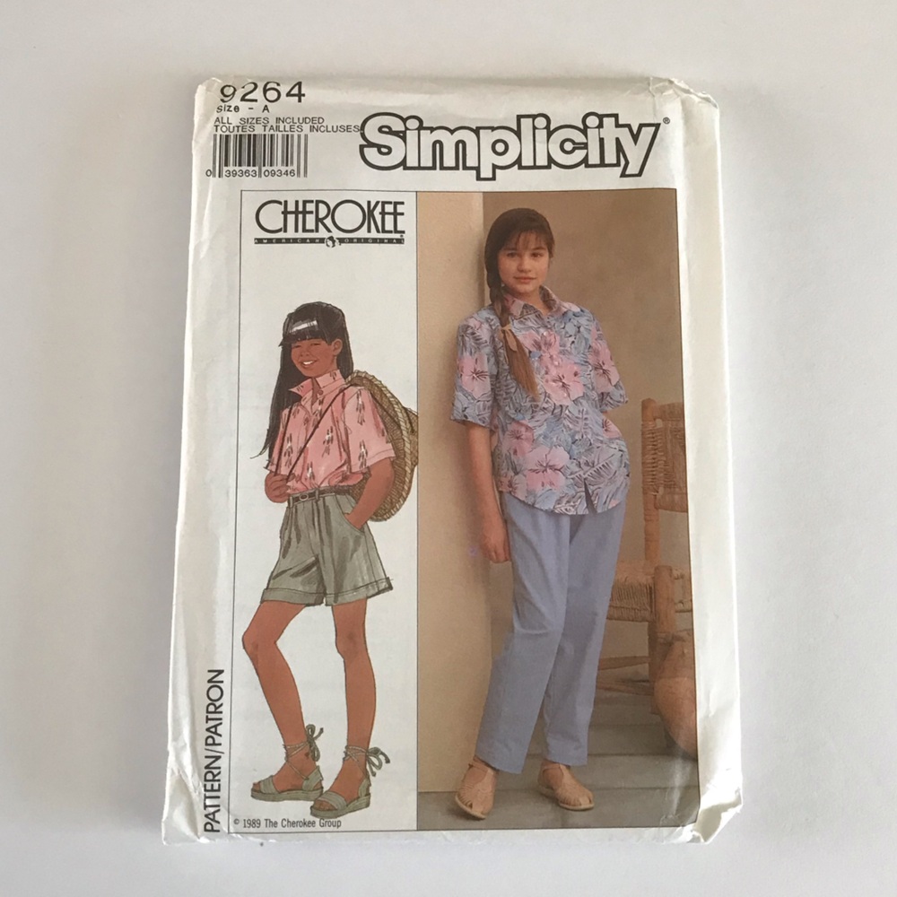 🧵3for9🧵 VTG Simplicity Pattern 9264 Girl’s Shorts Pants Shirt